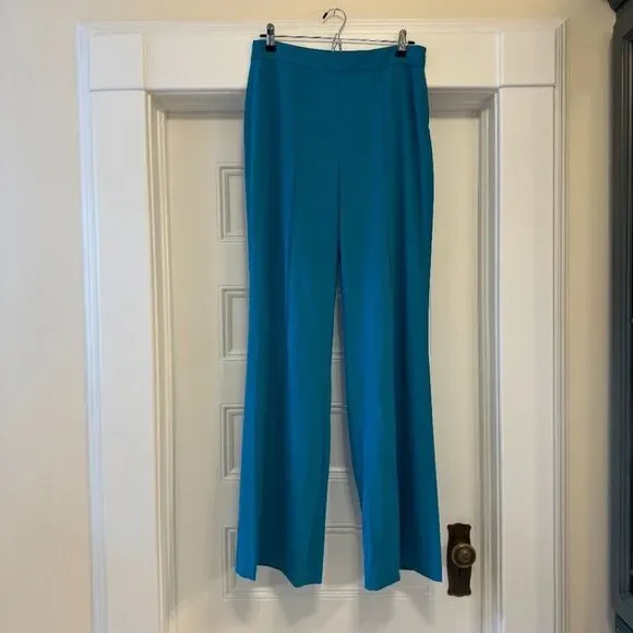 Alice + Olivia Turquoise Wide Leg Pants - Picture 2 of 9